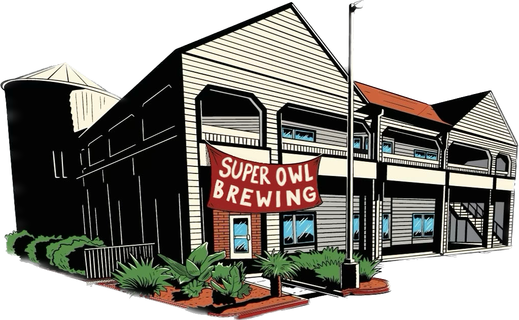 Drawing of the Super Owl Brewery building.